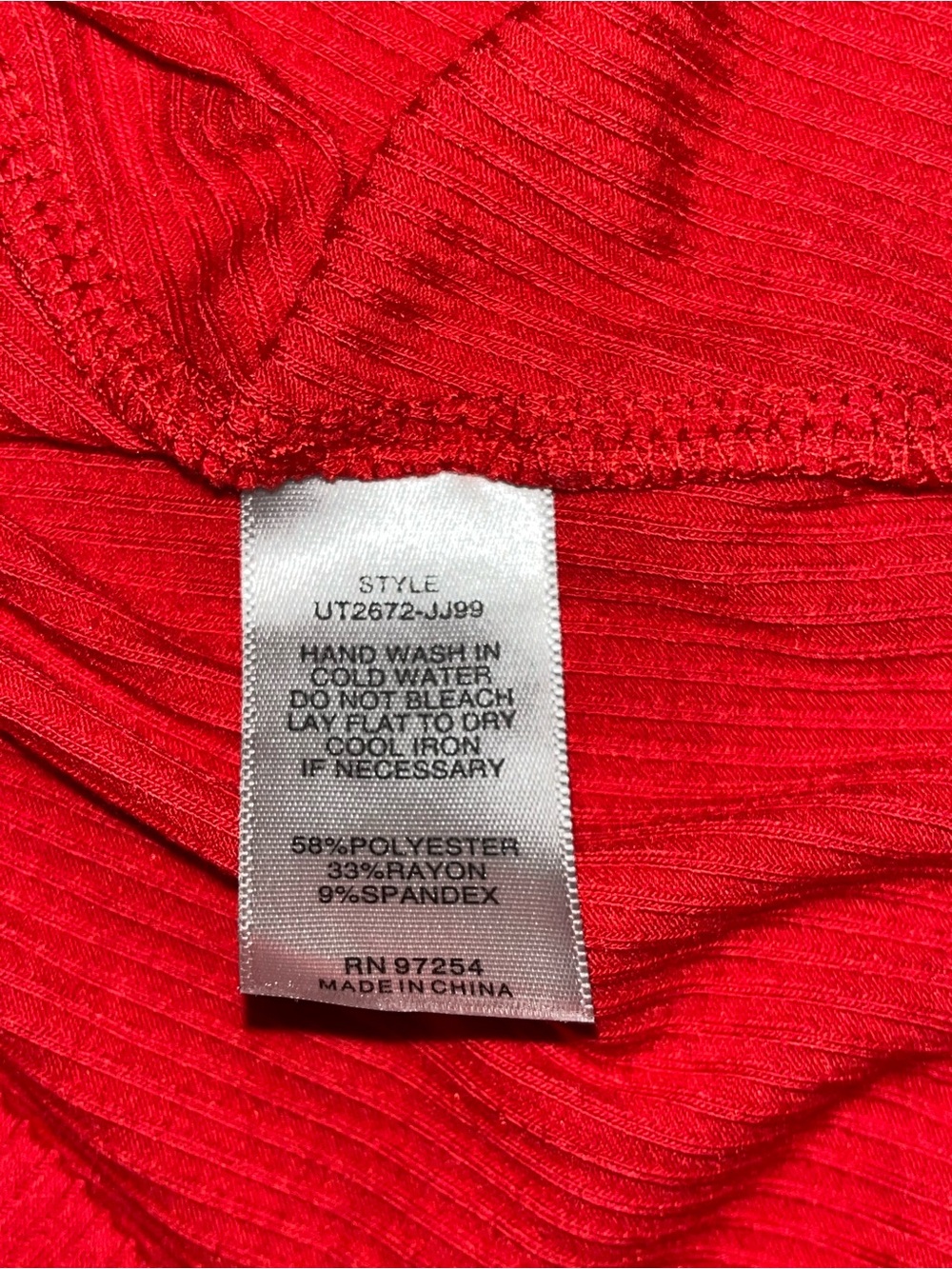 Mixed Thread LA Red Ribbed Crop Top Tank Rhinestone Cutout Size M 💎 - Picture 6 of 8